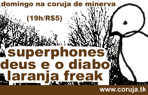 Superphones concert flyer with original typography and artwork.